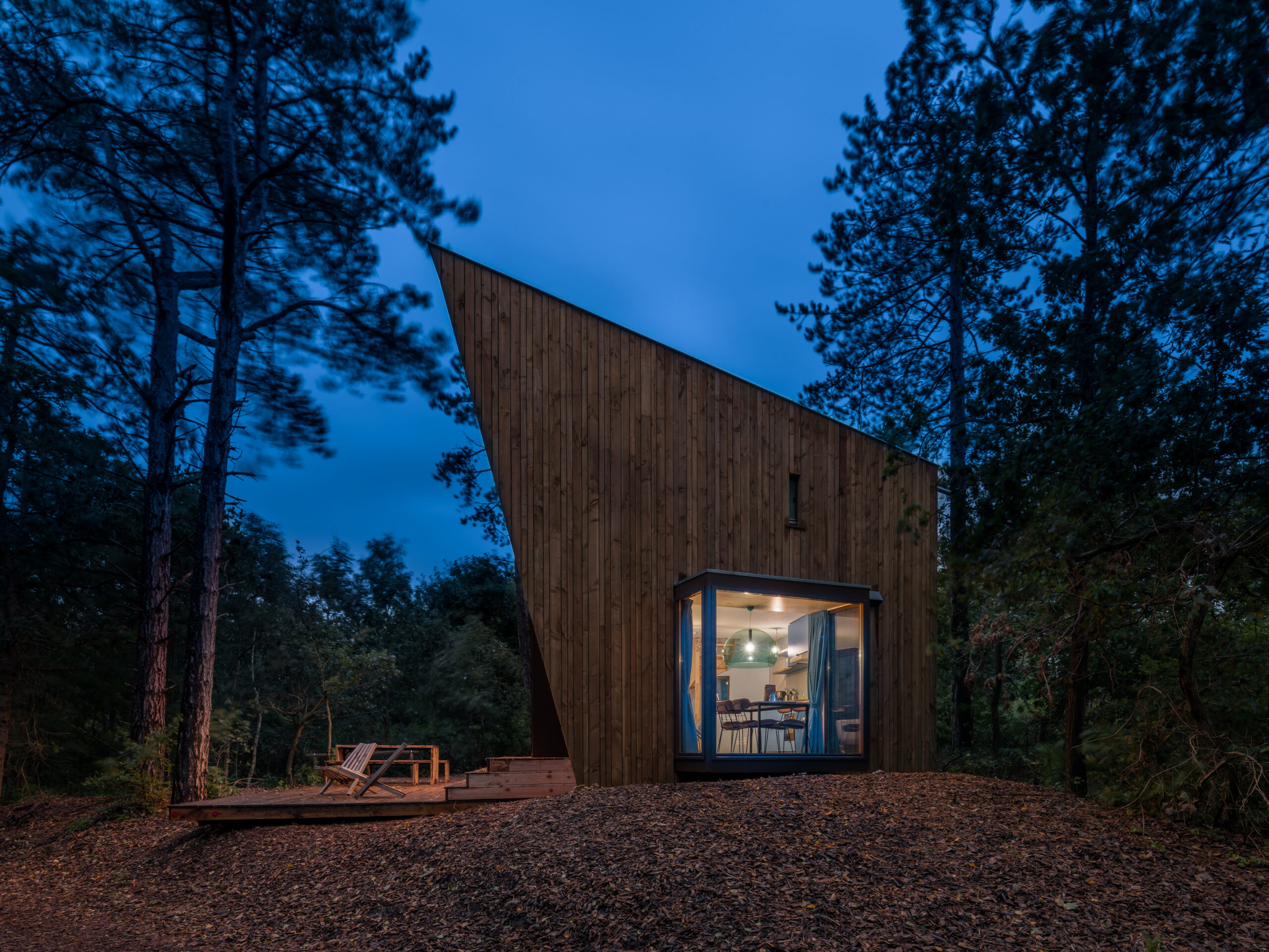 brandvries boshuisje hout houten huis recreatief woning vlieland