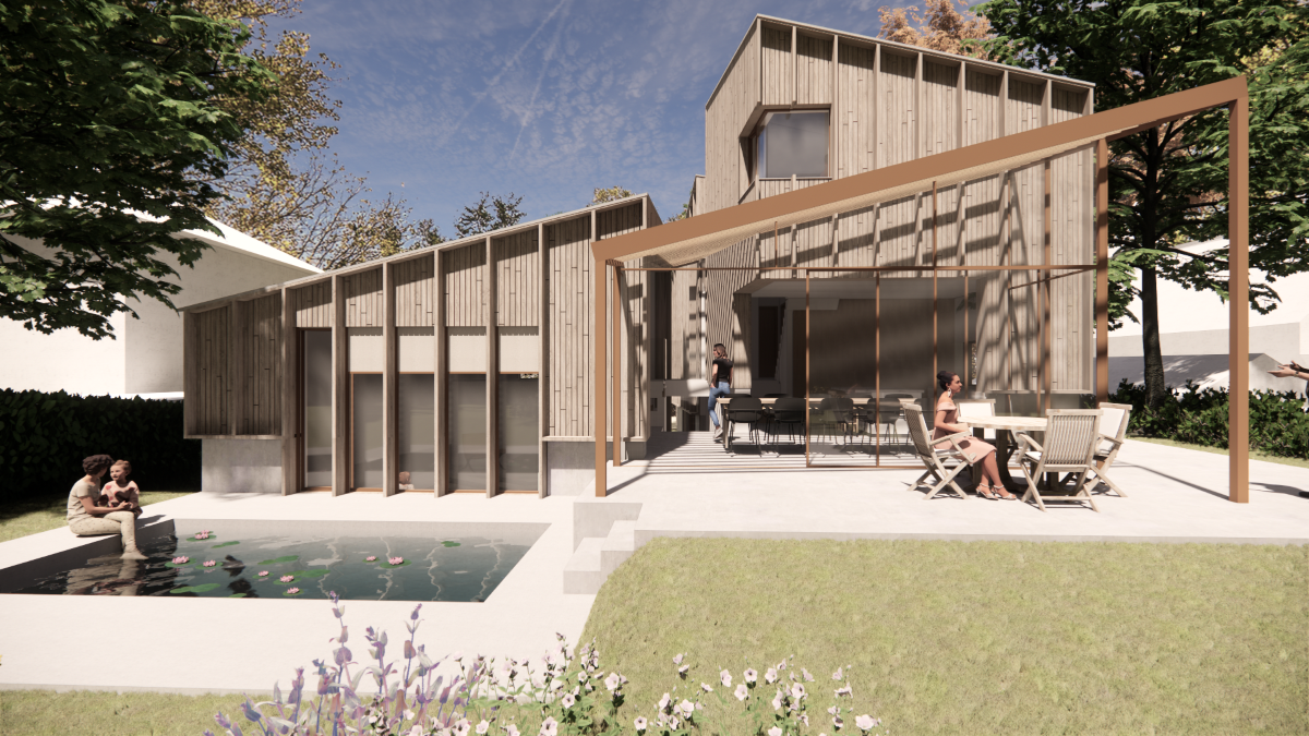 Studio Brandvries | houten gevel villa santpoort door architectenbureau rotterdam