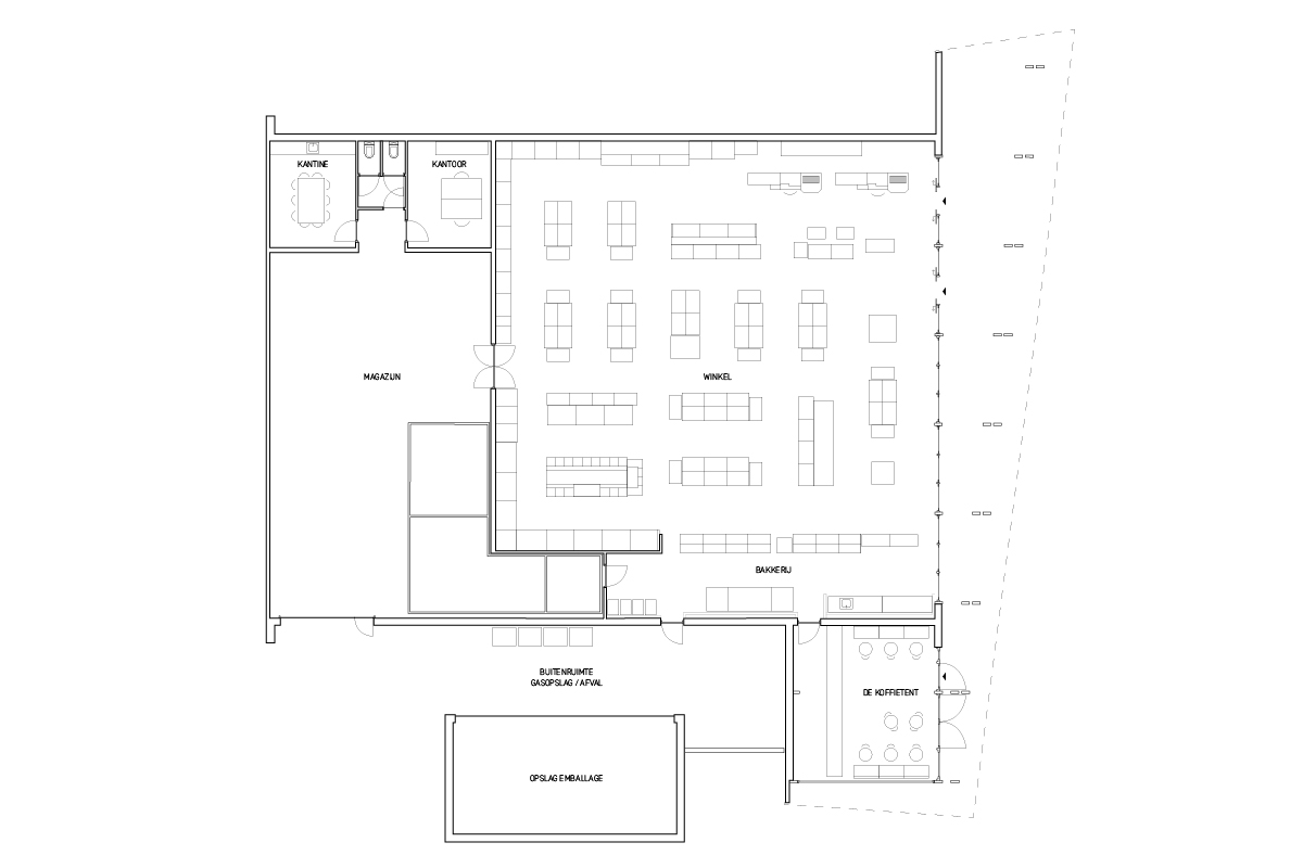 Studio Brandvries | ontwerp kampeerwinkel op camping stortemelk vlieland door architectenbureau rotterdam