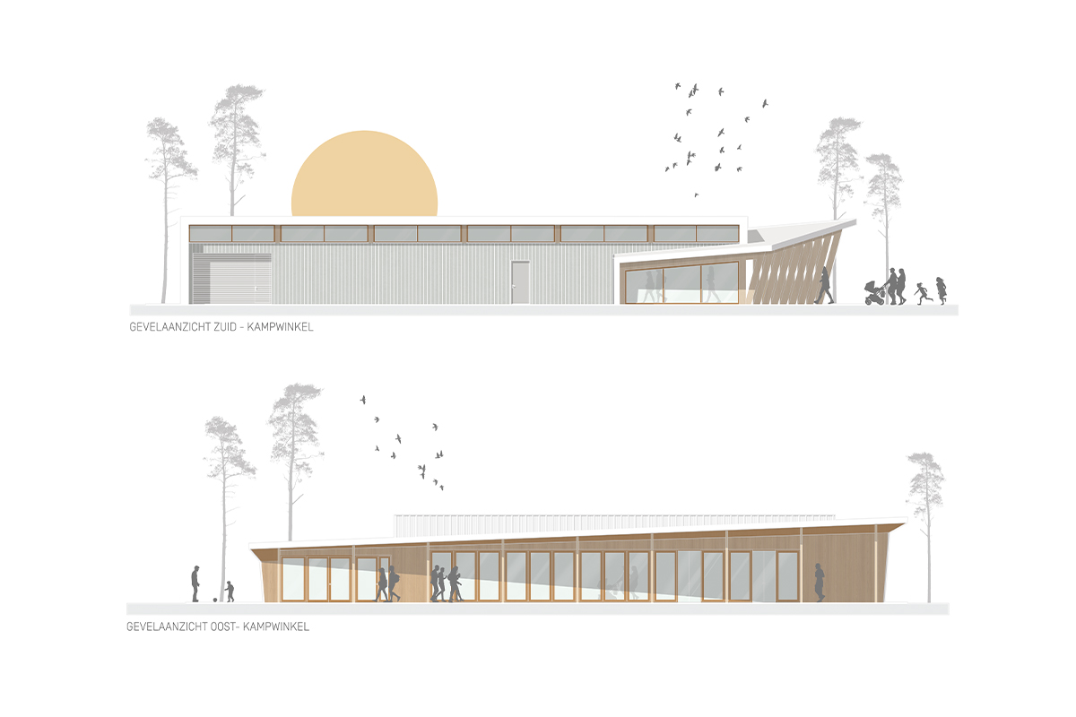 Studio Brandvries | ontwerp kampeerwinkel op camping stortemelk vlieland door architectenbureau rotterdam